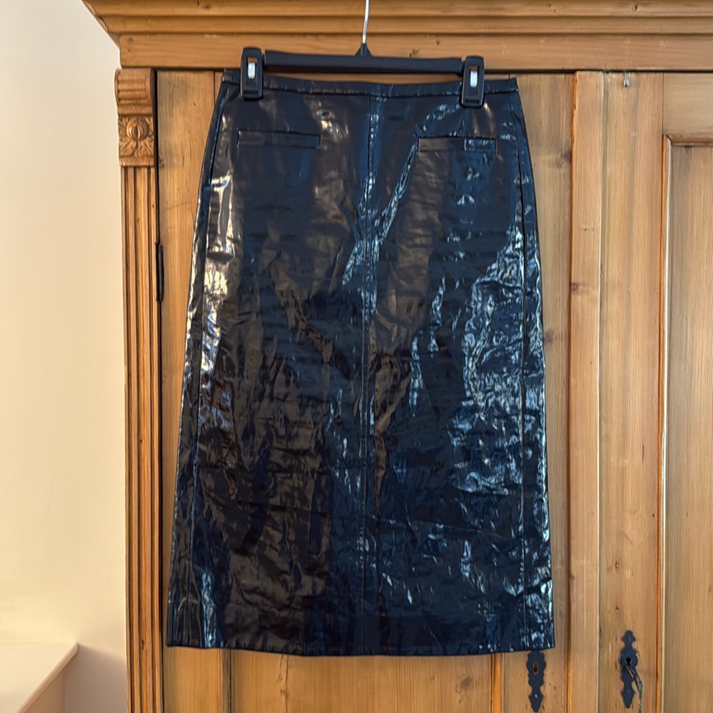 J Crew Patent Leather Skirt Size 2
